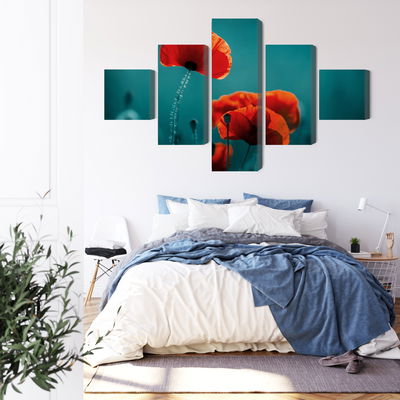 Ljuddämpande tavla - Macro poppies