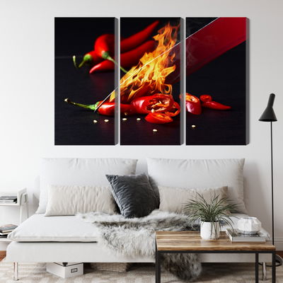 Ljuddämpande tavla - Burning knife