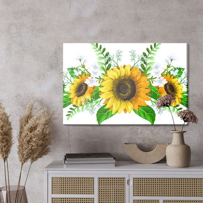 Ljuddämpande tavla - Decorative sunflowers