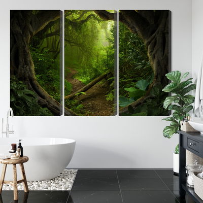 Ljuddämpande tavla - Path in a tropical forest