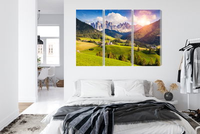 Ljuddämpande tavla - Sunny day in the mountains