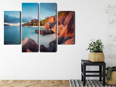 Ljuddämpande tavla - Beach in seychelles