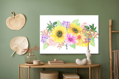 Ljuddämpande tavla - A floral composition as if