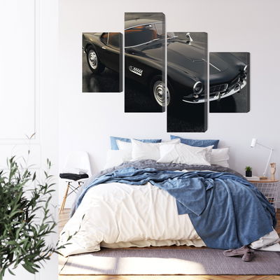 Ljuddämpande tavla - Vintage black sports car