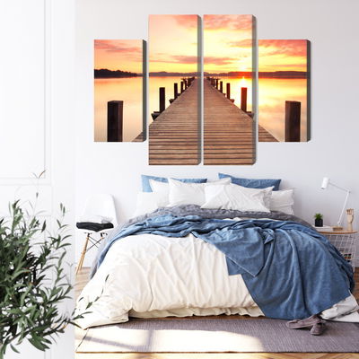 Ljuddämpande tavla - Sunset on the pier