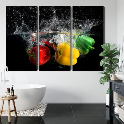 Ljuddämpande tavla - Peppers in the water