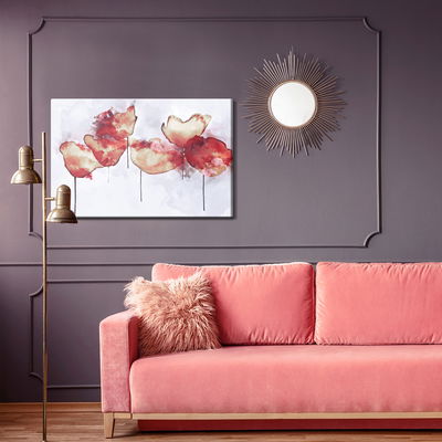 Ljuddämpande tavla - Abstract poppy flowers