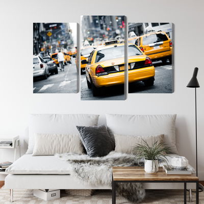 Ljuddämpande tavla - Taxis on the streets of new