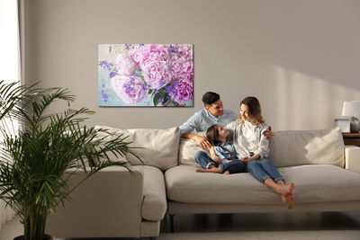 Ljuddämpande tavla - Peonies in a vase