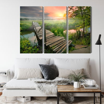 Ljuddämpande tavla - Meadow at dawn