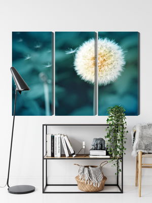 Ljuddämpande tavla - Dandelion flower close up 3d