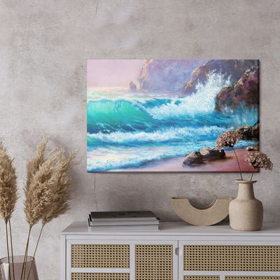 Ljuddämpande tavla - Rocks by the sea