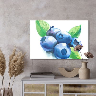 Ljuddämpande tavla - Blueberries painted