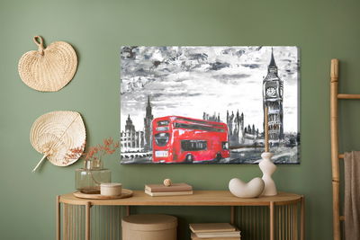 Ljuddämpande tavla - London bus on the way