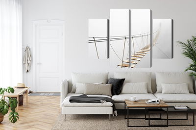 Ljuddämpande tavla - Hanging bridge in the fog