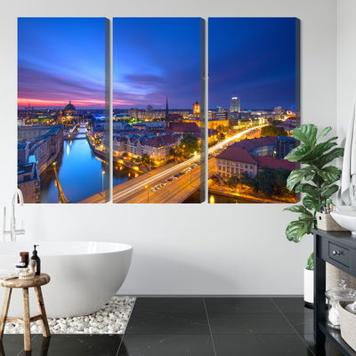 Ljuddämpande tavla - Berlin panorama at sunset