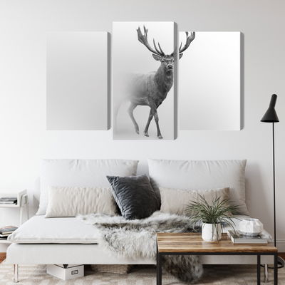 Ljuddämpande tavla - A stately deer in the fog