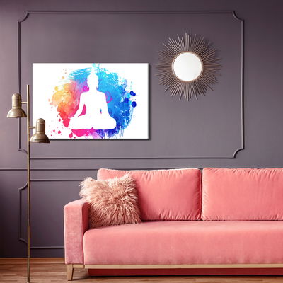 Ljuddämpande tavla - Buddha on a watercolor