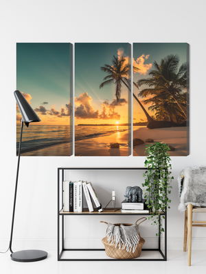 Ljuddämpande tavla - Sunset on the dominican beach