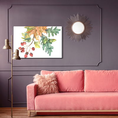 Ljuddämpande tavla - Autumn leaves and fruits