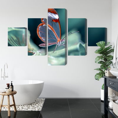 Ljuddämpande tavla - Glass-winged butterfly close