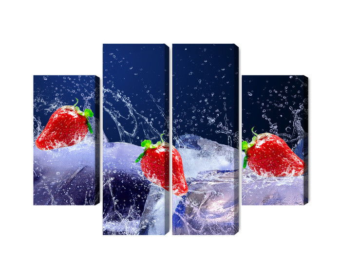 Ljuddämpande tavla - Strawberries on ice