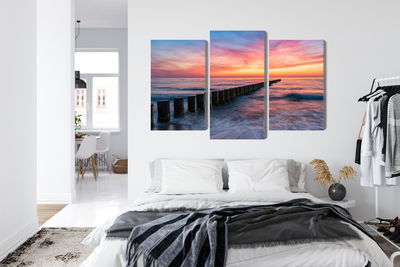 Ljuddämpande tavla - The baltic sea with wooden