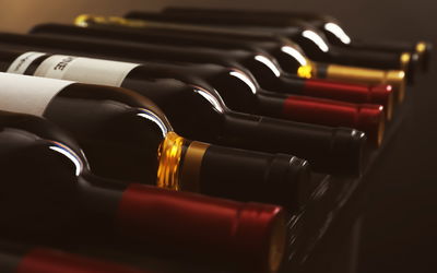 Ljuddämpande tavla - Delicious wine bottles