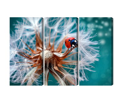 Ljuddämpande tavla - Ladybug on a dandelion