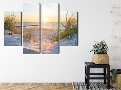 Ljuddämpande tavla - Sunset on the baltic sea 3d