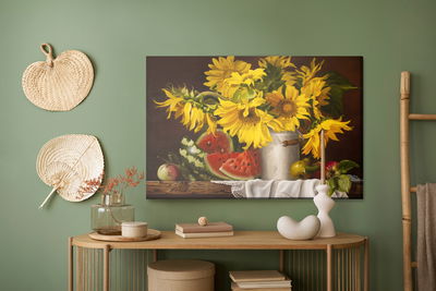 Ljuddämpande tavla - Sunflowers with fruit
