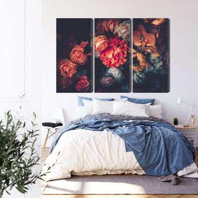 Ljuddämpande tavla - Colorful flowers for vintage