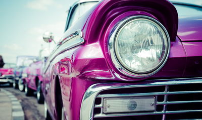 Ljuddämpande tavla - Retro style car headlight