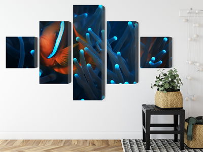 Ljuddämpande tavla - Clownfish in a 3d anemone