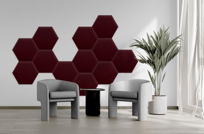 Sekskantet lydabsorber - fløjl