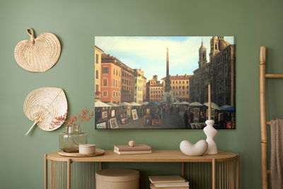 Ljuddämpande tavla - Rome in dark colors