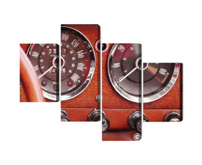 Ljuddämpande tavla - Counters in a retro car