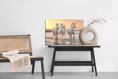 Ljuddämpande tavla - Horses by the mediterranean