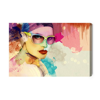 Ljuddämpande tavla - Colorful portrait of a woman