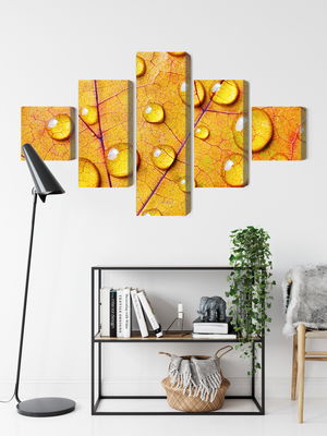 Ljuddämpande tavla - Water drops on an autumn