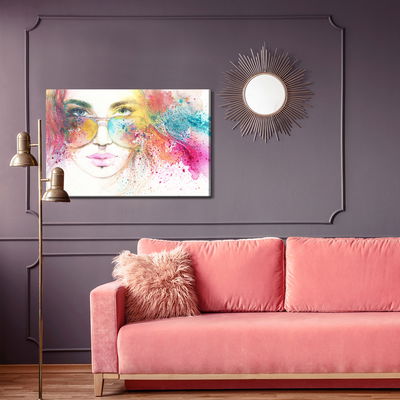Ljuddämpande tavla - Woman in sunglasses