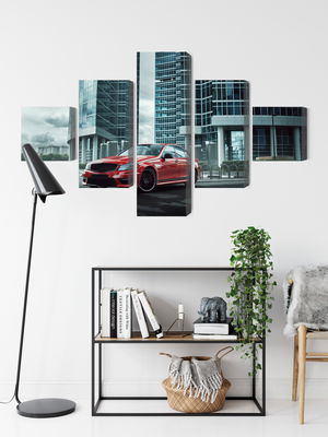 Ljuddämpande tavla - Red car on a background