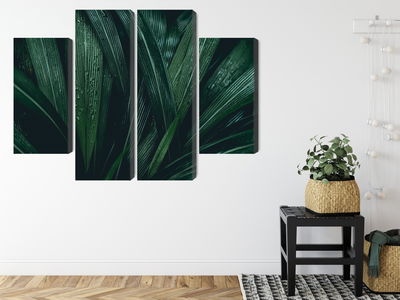 Ljuddämpande tavla - Dark green leaves on a macro