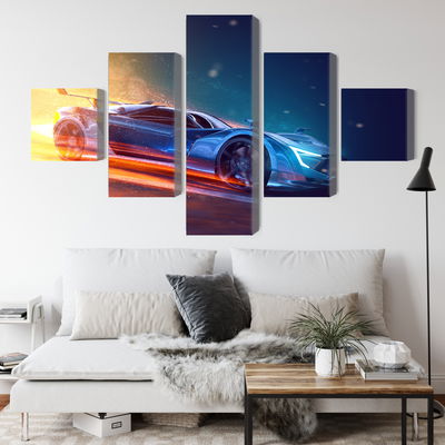 Ljuddämpande tavla - 3d futuristic sports car