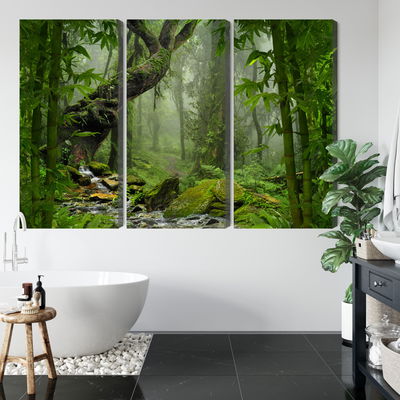 Ljuddämpande tavla - The green of the rain forest