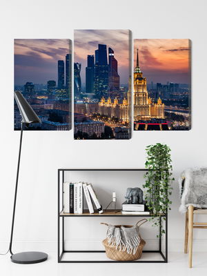 Ljuddämpande tavla - Aerial view of the moscow