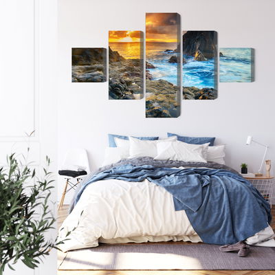 Ljuddämpande tavla - Sunset on the seashore