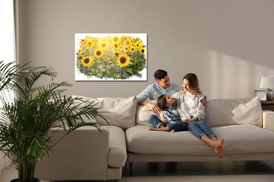 Ljuddämpande tavla - The sunflower field