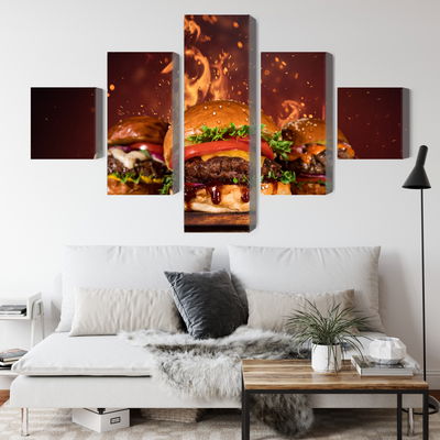Ljuddämpande tavla - Tasty burgers