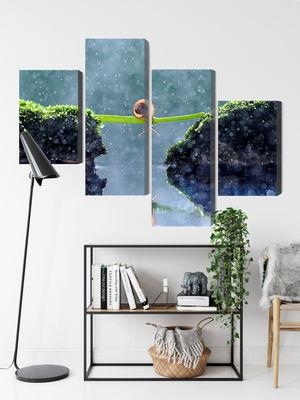 Ljuddämpande tavla - Snail in the rain